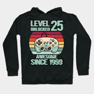 Level 25 Unlocked video games 25th birthday 25 years old Hoodie